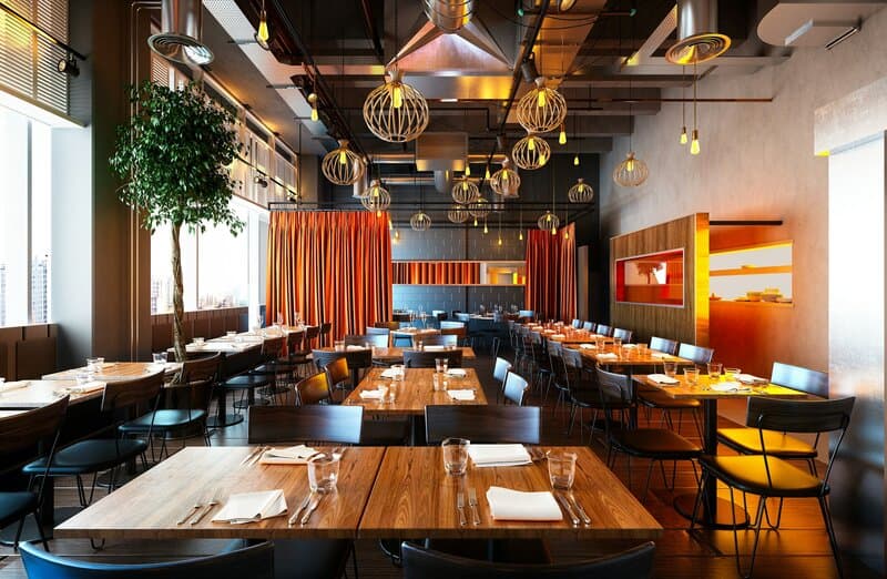 Interior of a neighborhood restaurant