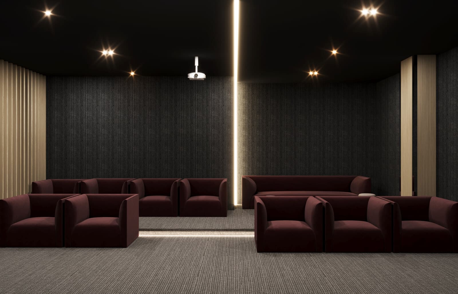 Evening lounge with sofas